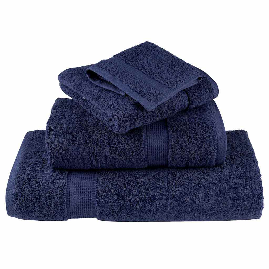 Asciugamano per Ospiti SOLUND 4 pz Blu navy 15 x 21 cm 550 gsm | homemem39