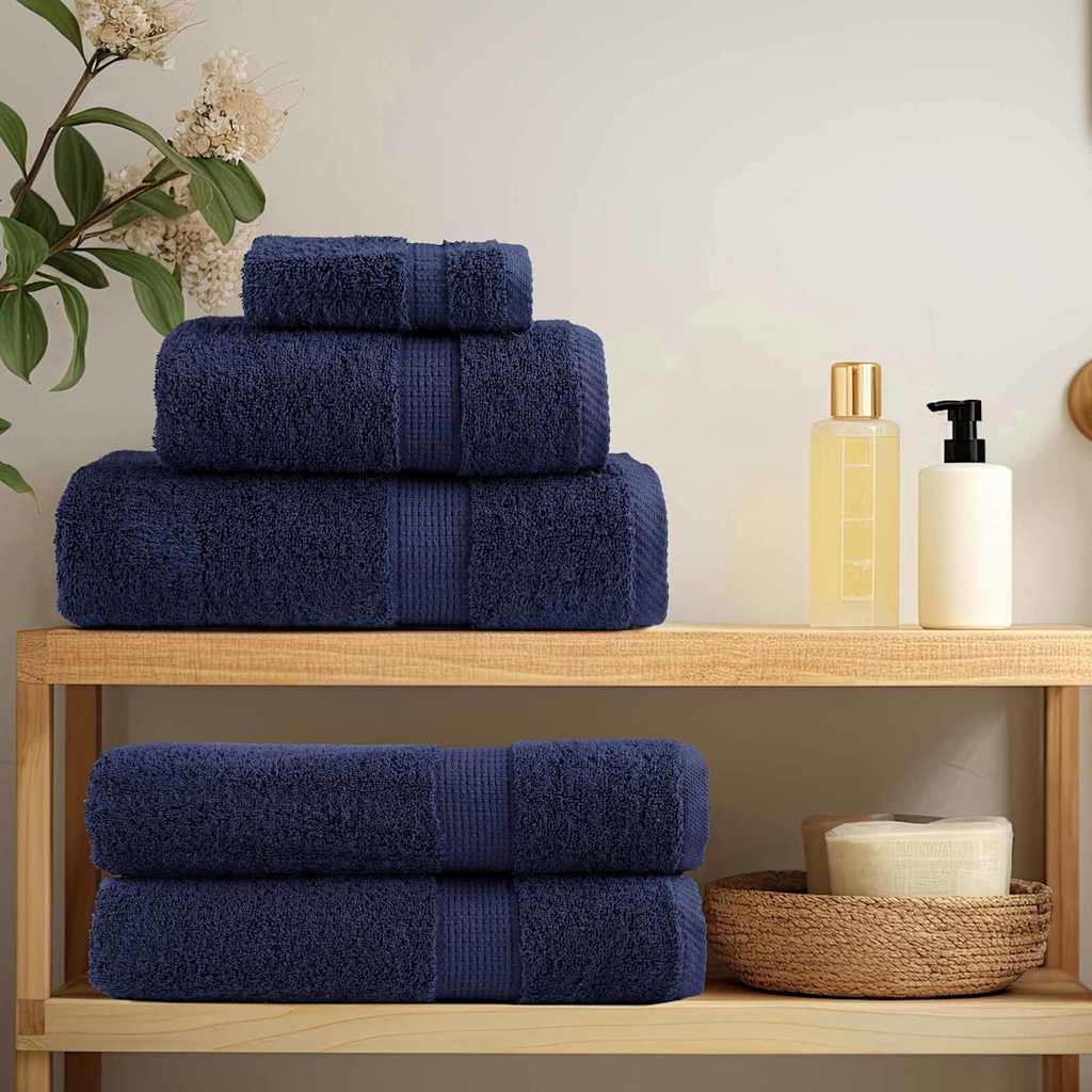 Asciugamano per Ospiti SOLUND 10 pz Blu navy 15 x 21 cm 550 gsm | homemem39
