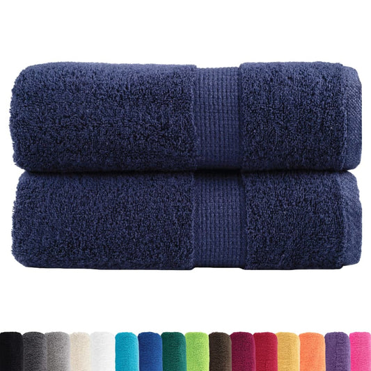 Asciugamani Premium SOLUND 2 pz Blu Navy 30x30 cm 600 g/m²
