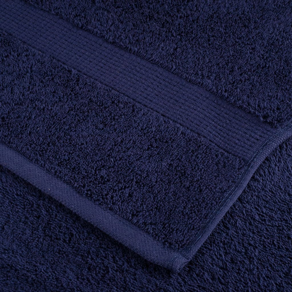 Asciugamani Premium SOLUND 4 pz Blu Navy 30x30 cm 600 g/m² - homemem39