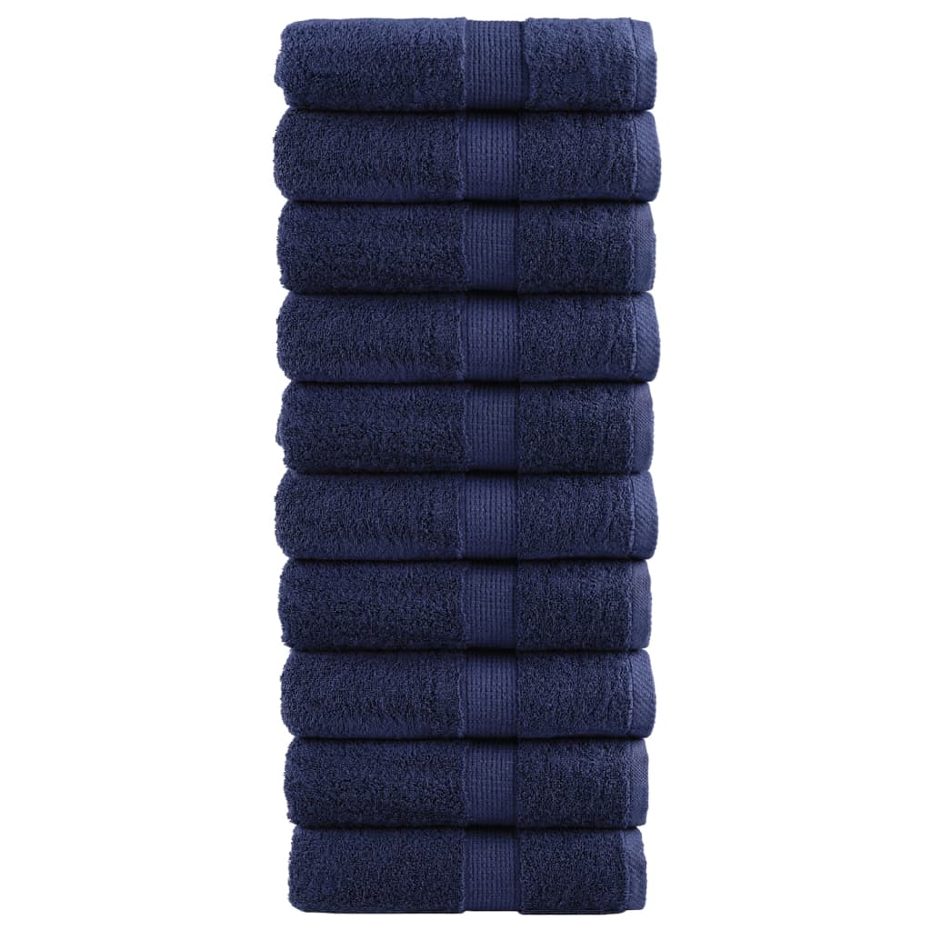 Salviette Premium SOLUND 10 pz Blu Navy 30x30 cm 600gsm - homemem39