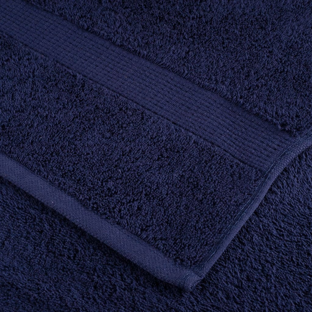 Asciugamani Ospiti SOLUND 4 pz Blu Navy 30x50 cm 600gsm - homemem39