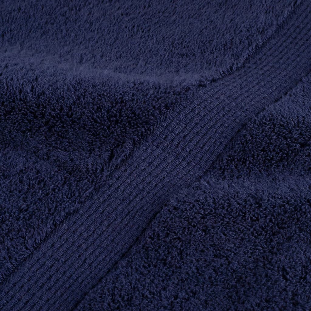 Asciugamani Ospiti SOLUND 4 pz Blu Navy 30x50 cm 600gsm - homemem39