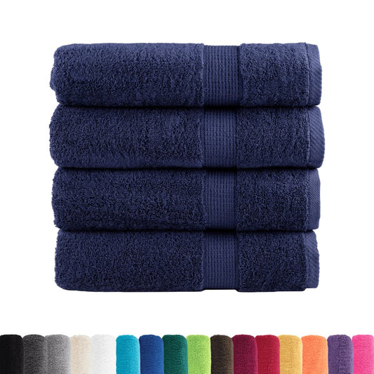 Asciugamani da Doccia SOLUND 4 pz Blu Navy 70x140cm 600gsm - homemem39