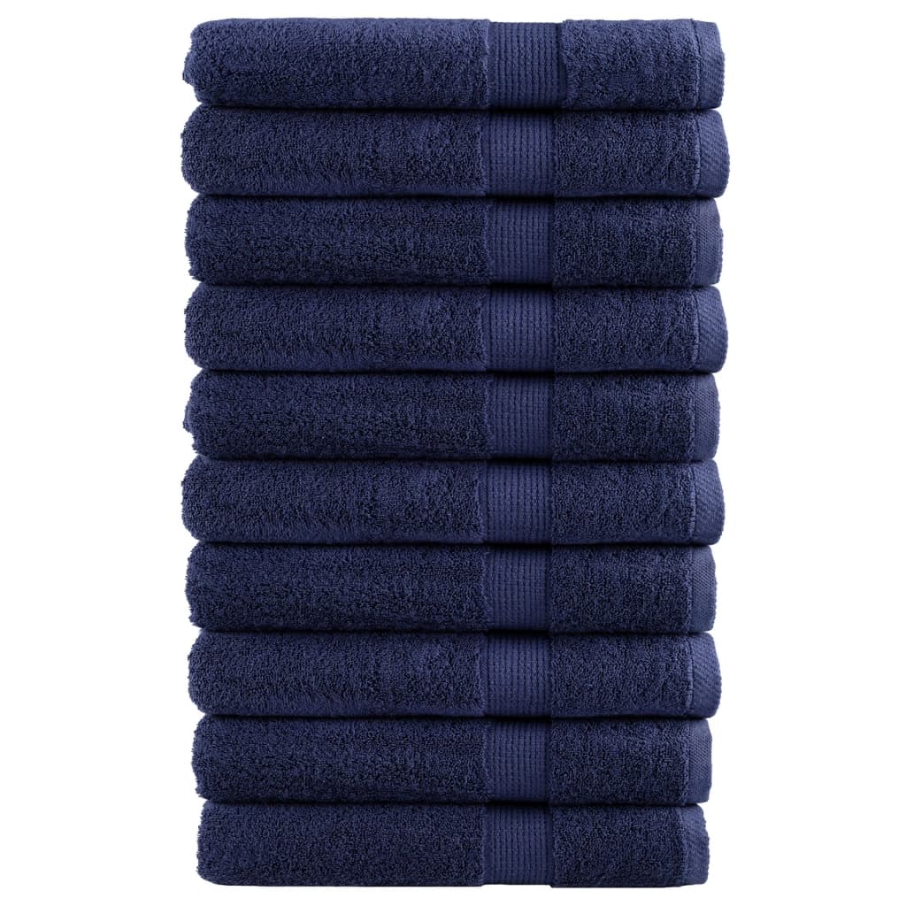 Asciugamani Premium SOLUND 10 pz Blu Navy 100x200cm 600gsm - homemem39