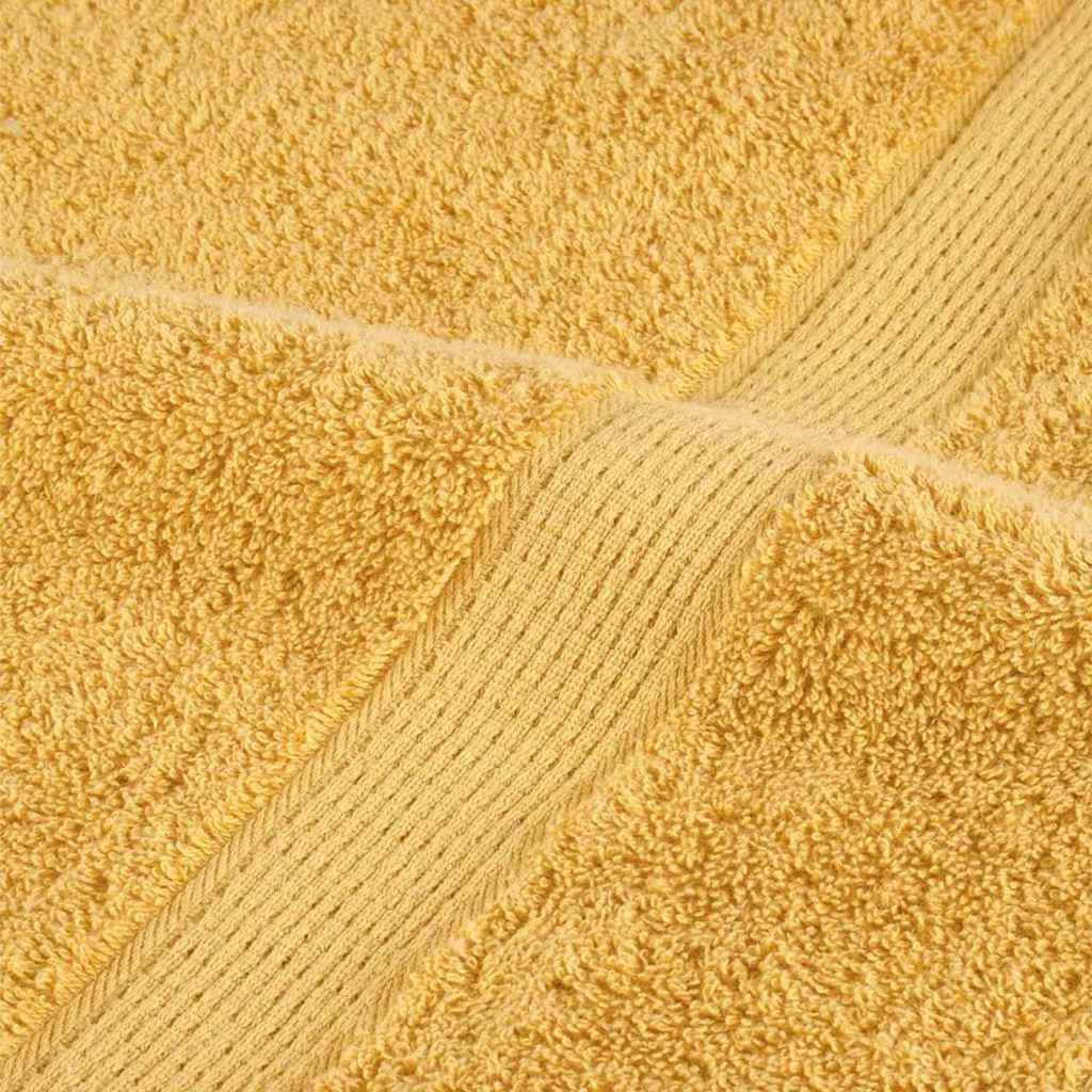 Asciugamano per Ospiti SOLUND 2 pz Oro 15 x 21 cm 550 gsm | homemem39