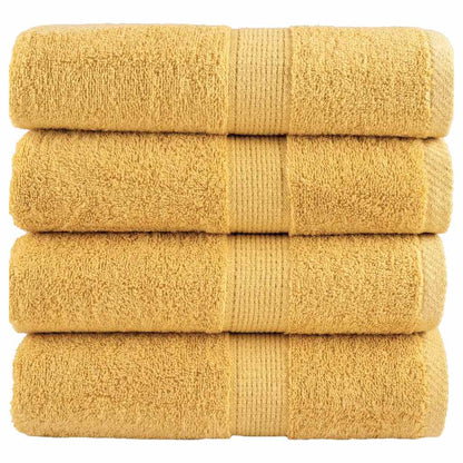Asciugamani Premium SOLUND 4 pz Oro 30x30 cm 600 g/m²
