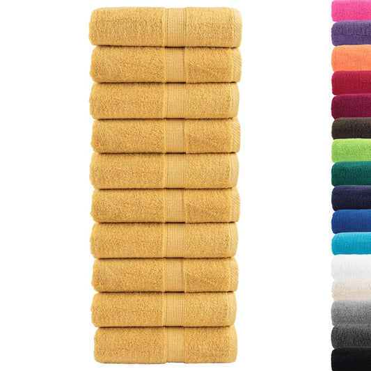 Asciugamani Premium SOLUND 10 pezzi Oro 30x30cm 600gsm - homemem39