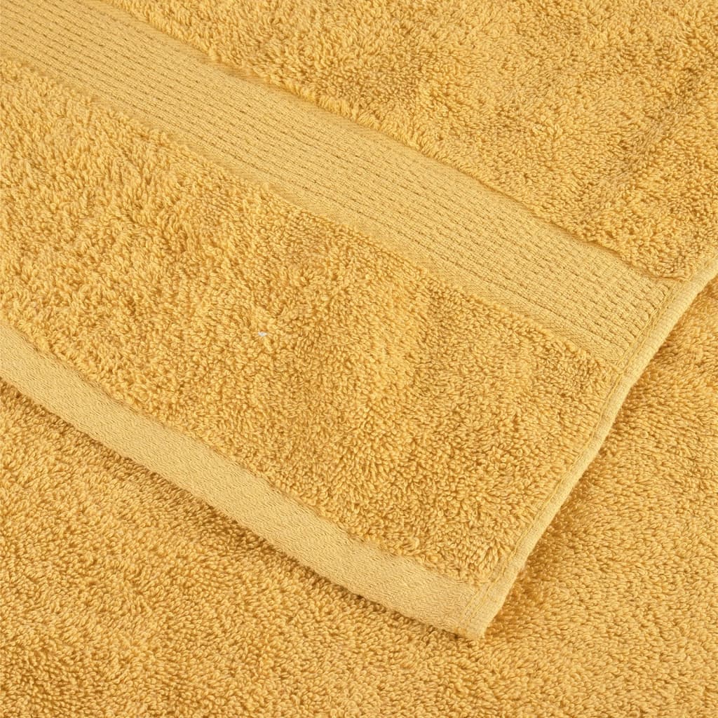 Asciugamani per Sauna SOLUND 10 pz Oro 50x100 cm 600gsm - homemem39