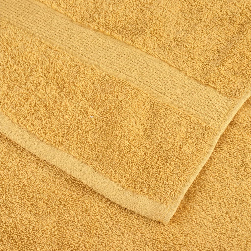 Asciugamani da Doccia SOLUND 10 pz Oro 70x140 cm 600gsm - homemem39