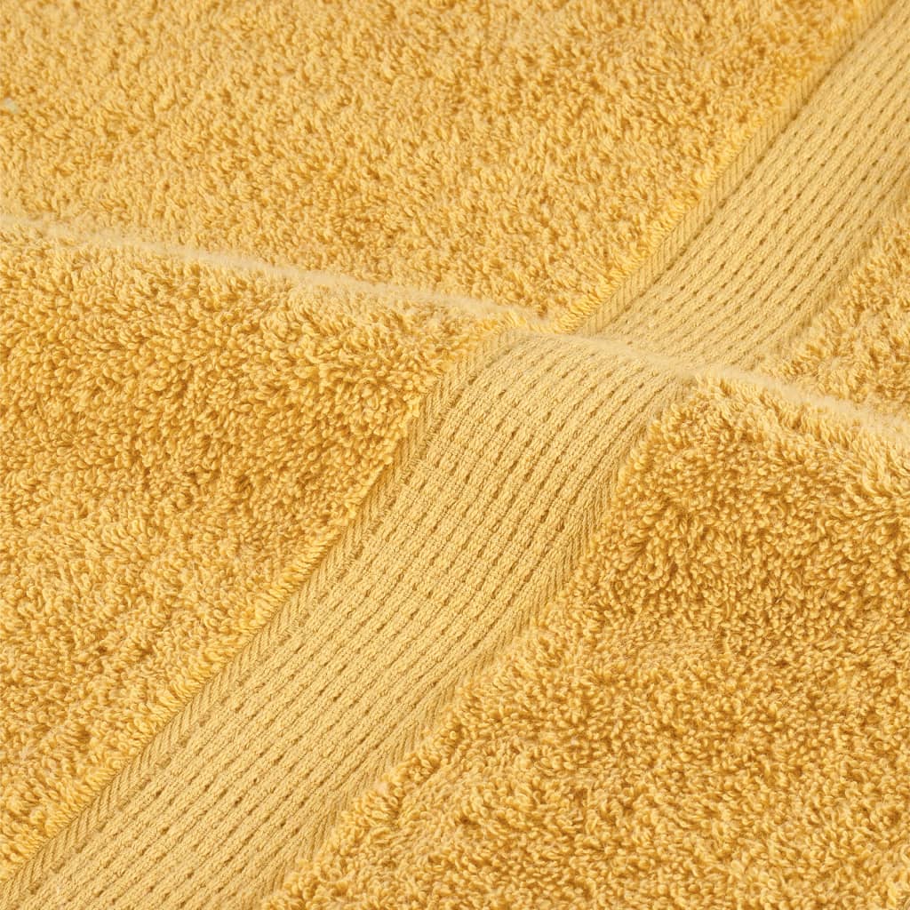 Asciugamani Premium SOLUND 2 pz Oro 100x200 cm 600 g/m²