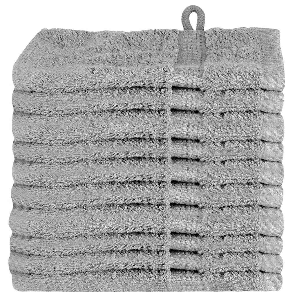 Panni per il viso SOLUND 10 pcs Grigio Cotone
