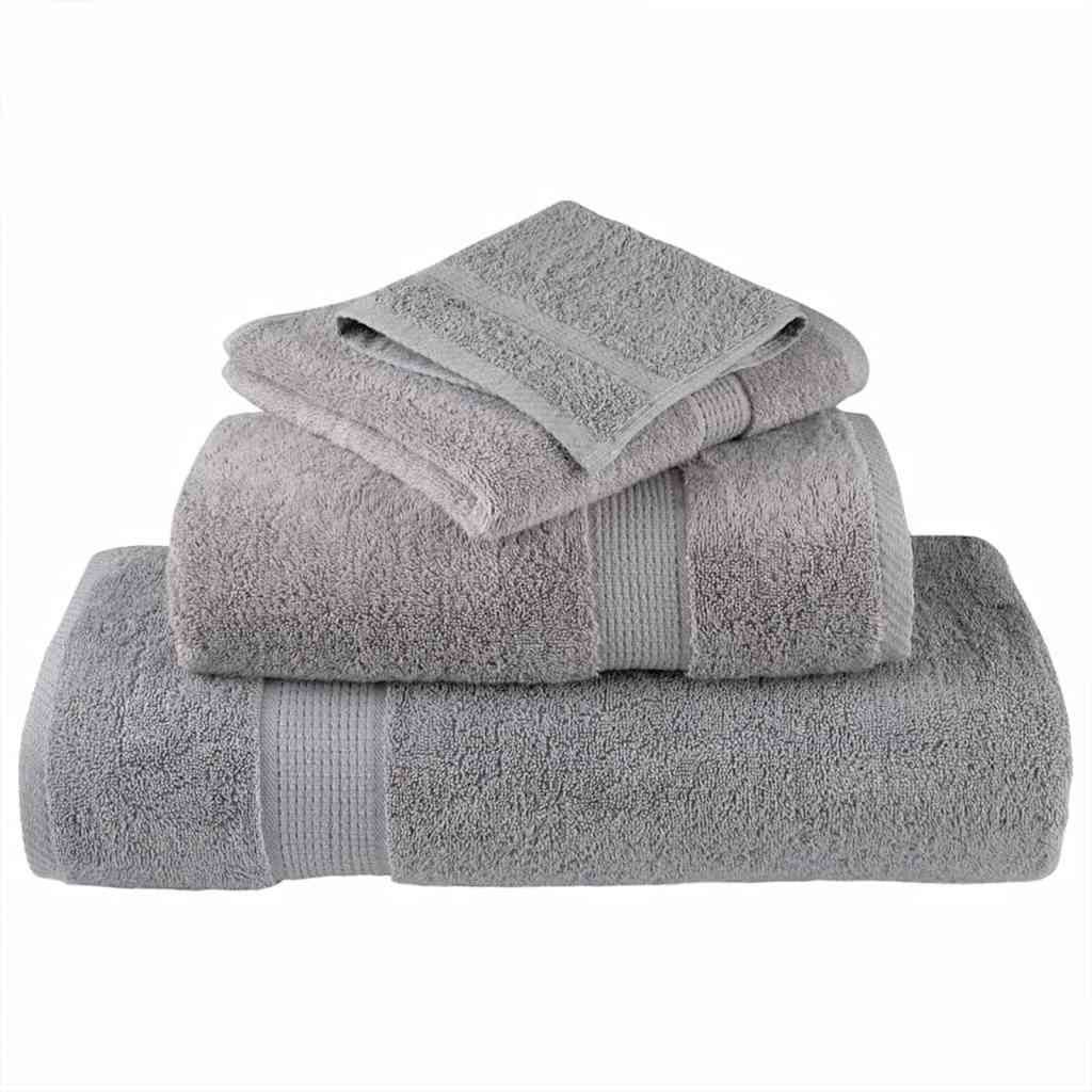 Panni per il viso SOLUND 10 pcs Grigio Cotone