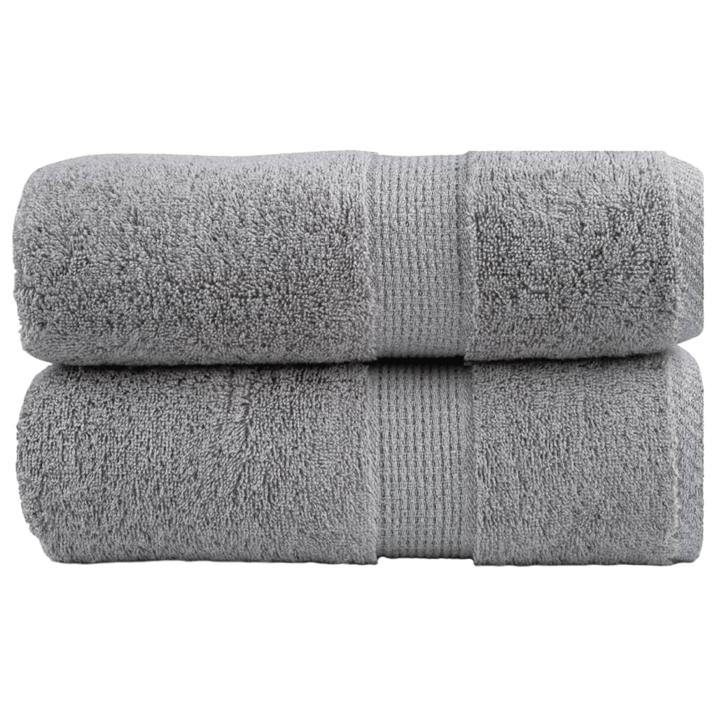 Asciugamani per ospiti Premium SOLUND 2 pz Grigio 30x50 cm