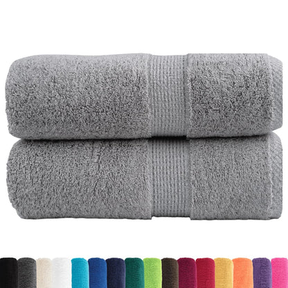 Asciugamani Ospiti SOLUND 2 pz Grigi 30x50 cm 600gsm - homemem39
