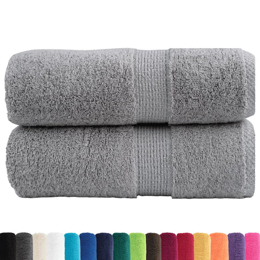 Asciugamani Ospiti SOLUND 2 pz Grigi 30x50 cm 600gsm - homemem39