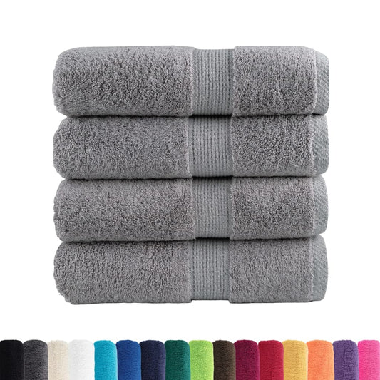Asciugamani Ospiti SOLUND 4 pz Grigi 30x50 cm 600gsm - homemem39