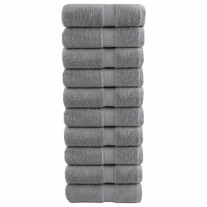Asciugamani per ospiti Premium SOLUND 10 pz Grigio 30x50 cm