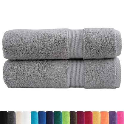 Asciugamani Premium SOLUND 2 pz Grigio 50x100 cm 600 g/m²