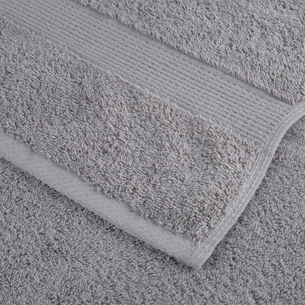 Asciugamani Premium SOLUND 2 pz Grigio 50x100 cm 600 g/m²