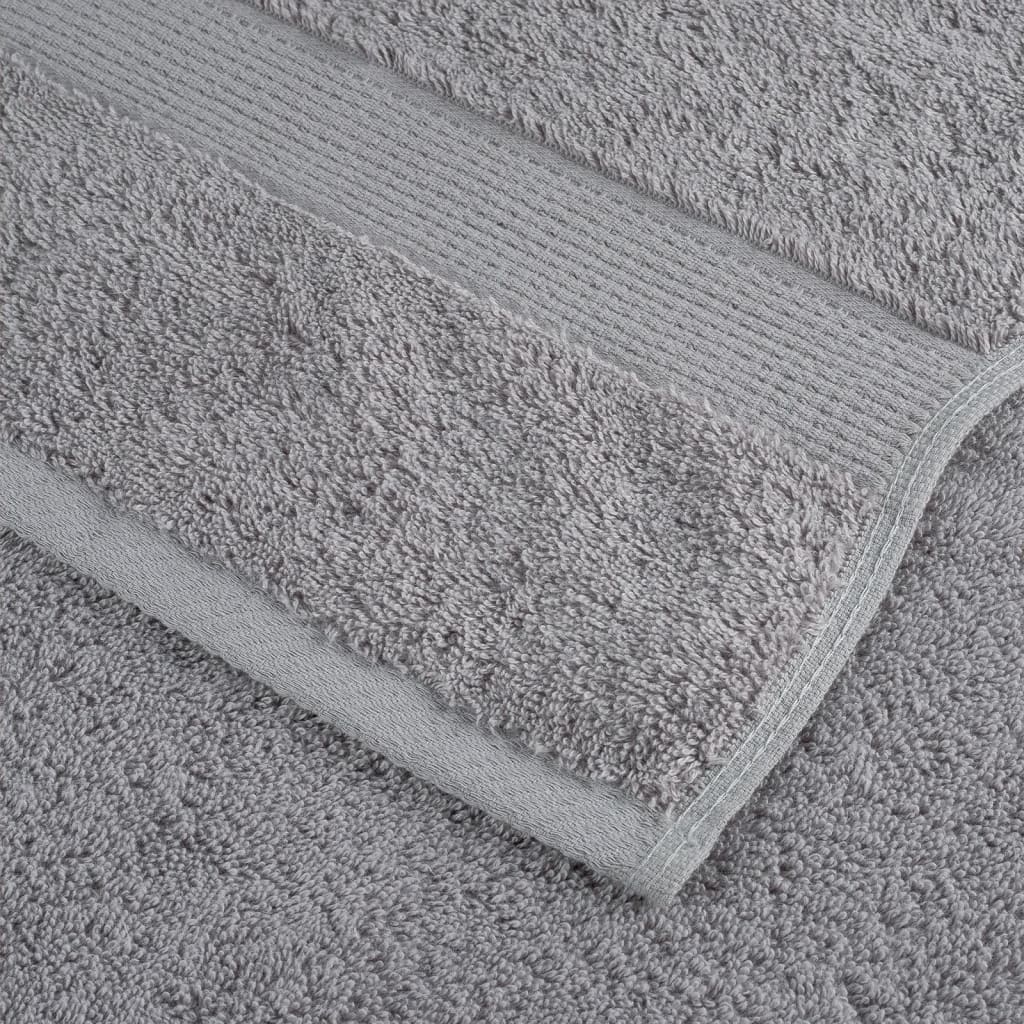 Asciugamani per Sauna SOLUND 10 pz Grigi 50x100 cm 600gsm - homemem39