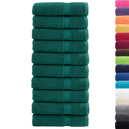 Asciugamani da bagno Premium SOLUND 10 pz Verde 100x150 cm