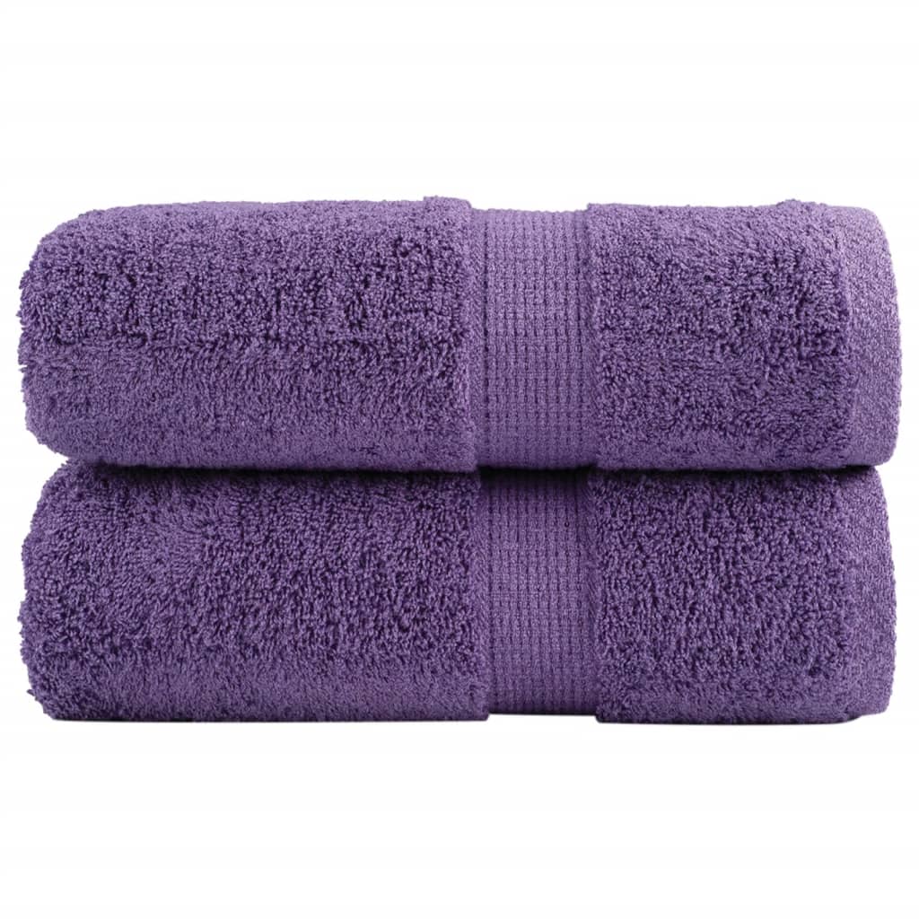 Asciugamani Premium SOLUND 2 pz Viola 30x30 cm 600 g/m²