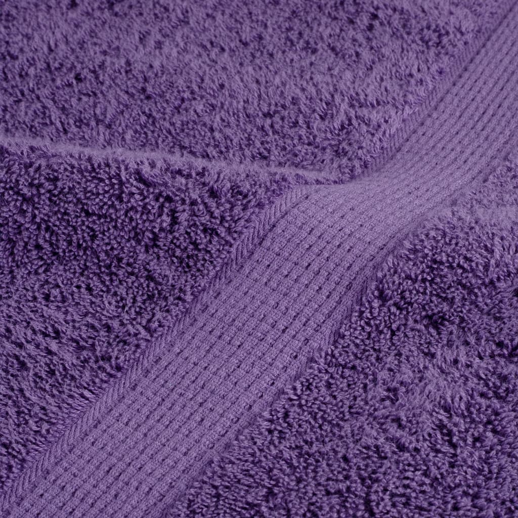 Asciugamani Premium SOLUND 4 pz Viola 30x30 cm 600 g/m² - homemem39