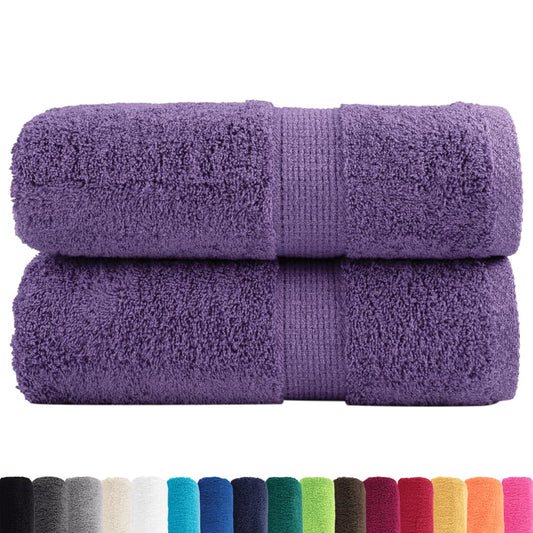 Asciugamani per Ospiti SOLUND 2 pz Viola 30x50 cm 600 g/m² - homemem39