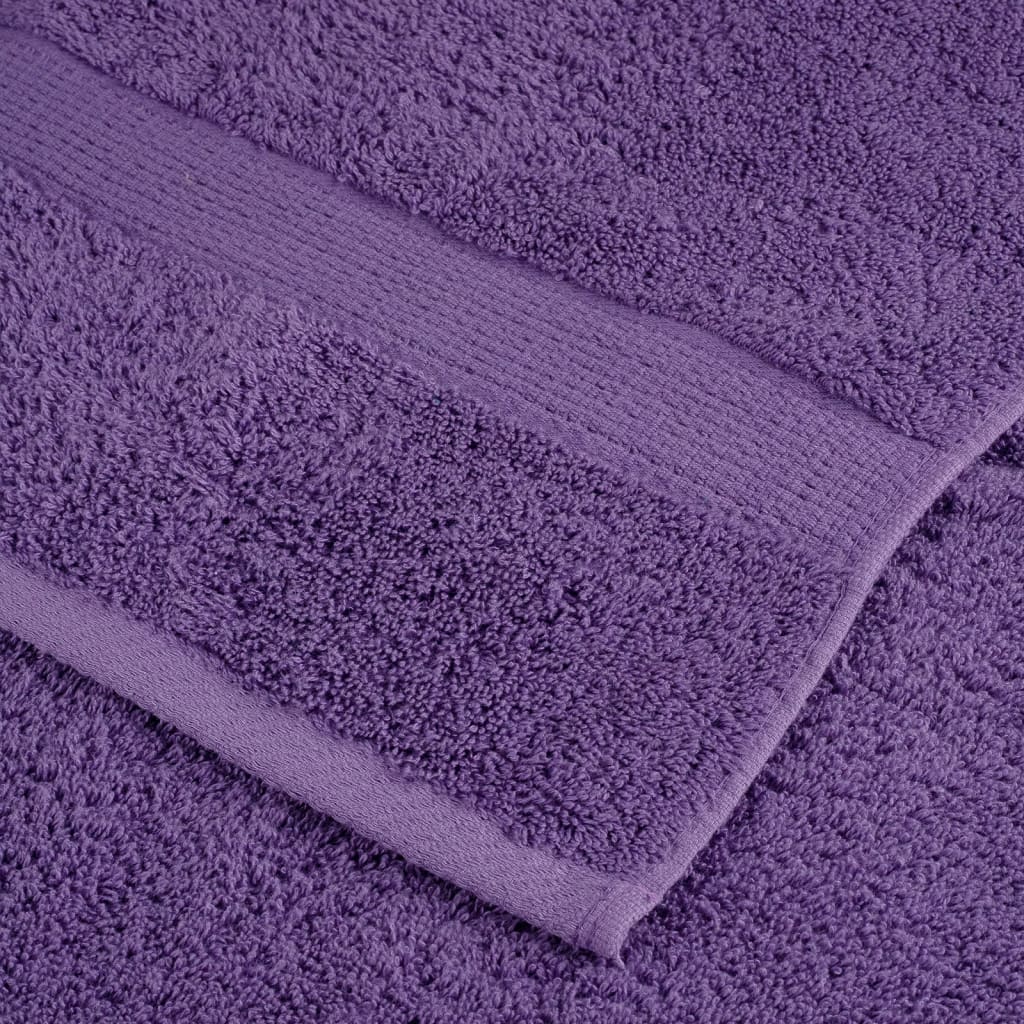 Asciugamani per Ospiti SOLUND 4 pz Viola 30x50 cm 600 g/m²