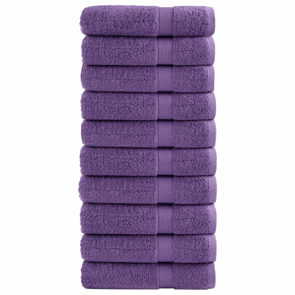 Asciugamani Premium SOLUND 10 pz Viola 50x100 cm 600 g/m² | homemem39