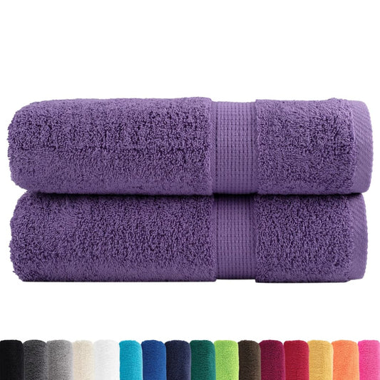 Asciugamani da Doccia SOLUND 2 pz Viola 70x140 cm 600 g/m² - homemem39