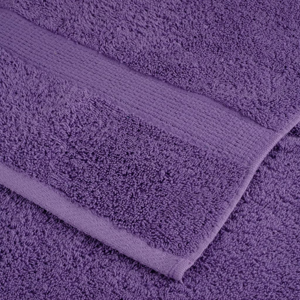 Asciugamani Premium SOLUND 2 pz Viola 100x200 cm 600 g/m² - homemem39