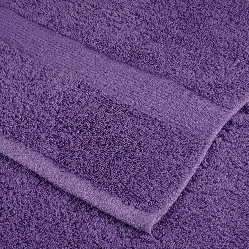 Asciugamani Premium SOLUND 4 pz Viola 100x200 cm 600 g/m² - homemem39