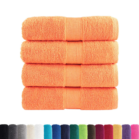 Asciugamani Premium SOLUND 4 pz Arancione 30x30 cm 600 g/m² - homemem39