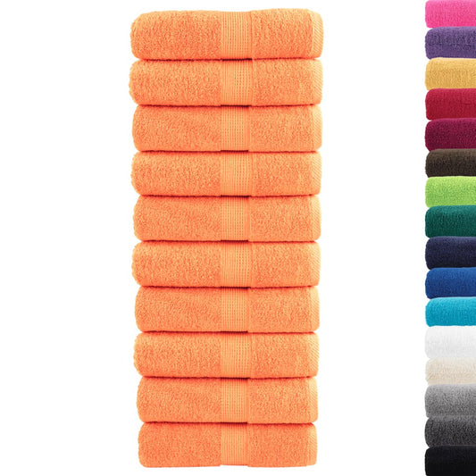 Asciugamani Premium SOLUND 10 pz Arancione 30x30 cm 600 g/m² - homemem39