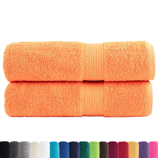Asciugamani Doccia SOLUND 2 pz Arancioni 70x140 cm 600g/m² - homemem39