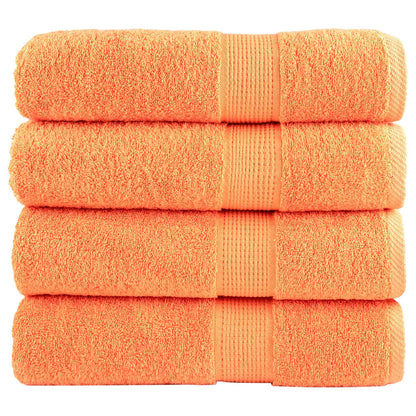 Asciugamani da bagno Premium SOLUND 4 pz Arancione 100x150 cm