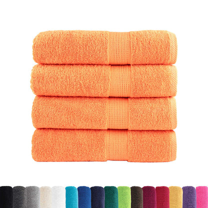 Asciugamani da bagno Premium SOLUND 4 pz Arancione 100x150 cm