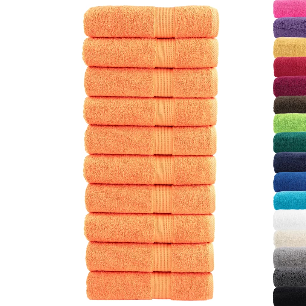 Asciugamani da bagno Premium SOLUND 10 pz Arancione 100x150 cm
