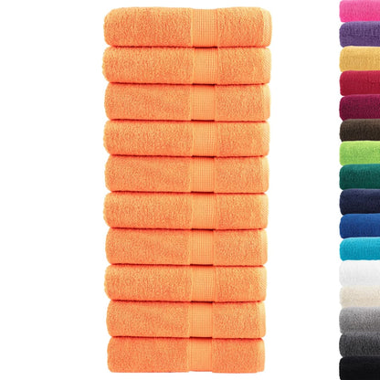 Asciugamani da bagno Premium SOLUND 10 pz Arancione 100x150 cm