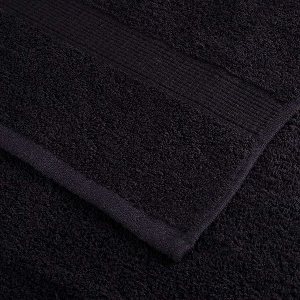 Asciugamano per Ospiti SOLUND 10 pz Nero 15 x 21 cm 550 gsm | homemem39