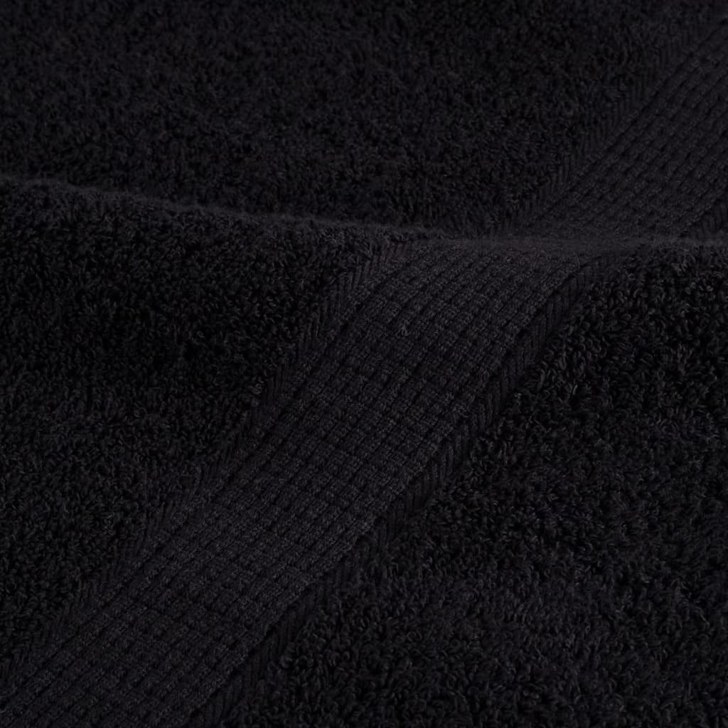 Asciugamano per Ospiti SOLUND 10 pz Nero 15 x 21 cm 550 gsm | homemem39