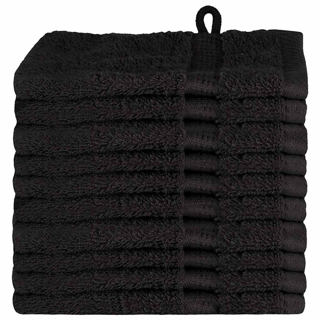Asciugamano per Ospiti SOLUND 10 pz Nero 15 x 21 cm 550 gsm | homemem39