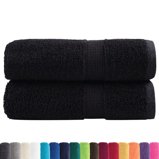 Asciugamani Premium SOLUND 2 pz Nero 30x30 cm 600 g/m² - homemem39