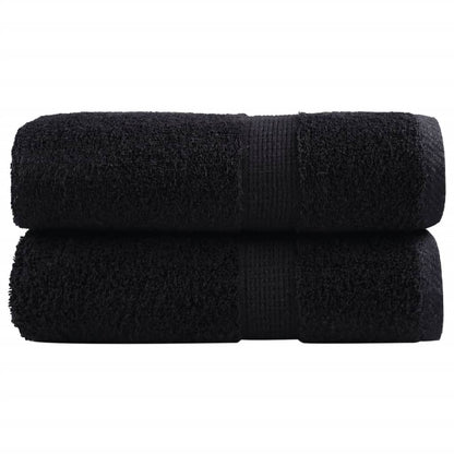 Asciugamani per Ospiti SOLUND 2 pz Neri 30x50 cm 600 g/m²