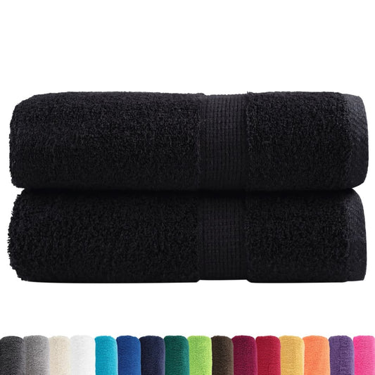 Asciugamani per Ospiti SOLUND 2 pz Neri 30x50 cm 600 g/m² - homemem39