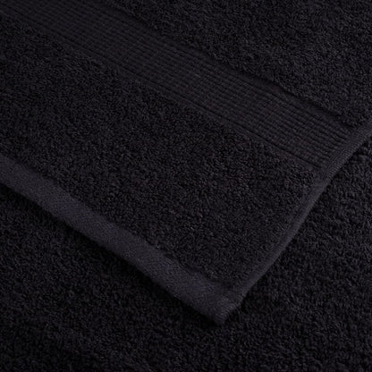 Asciugamani Premium SOLUND 4 pz Neri 50x100 cm 600 g/m² - homemem39
