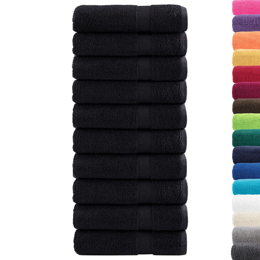 Asciugamani Premium SOLUND 10 pz Neri 50x100 cm 600 g/m² - homemem39