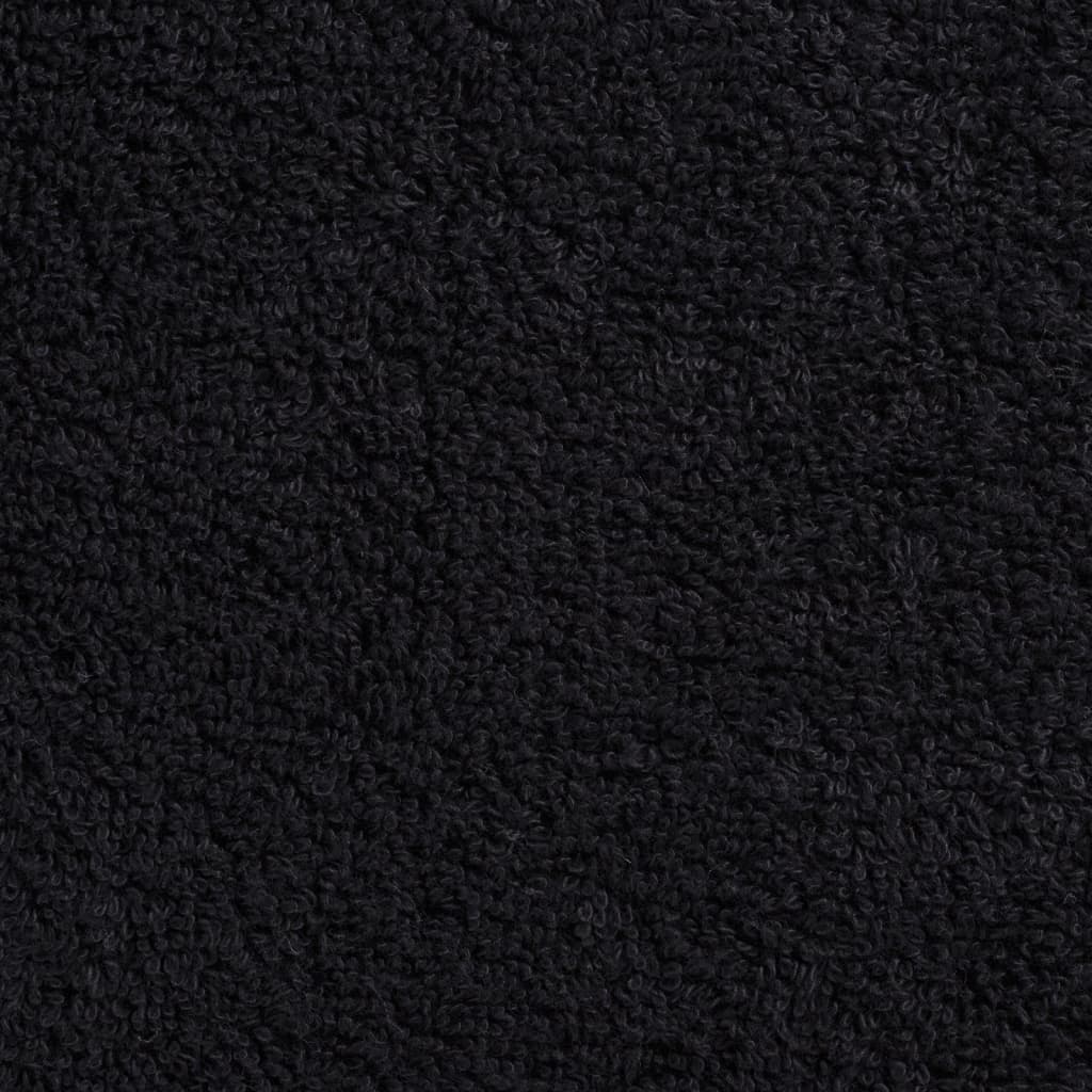 Asciugamani Premium SOLUND 10 pz Neri 50x100 cm 600 g/m²
